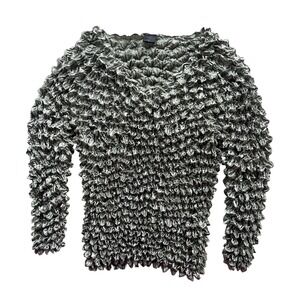 Magic Scarf Co Women's OS Sage Green Popcorn Textured Crinkled Blouse Unique Y2K